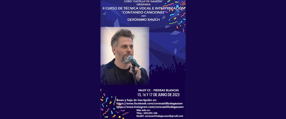 II Curso de Técnica Vocal e Interpretación ‘Contando Canciones’